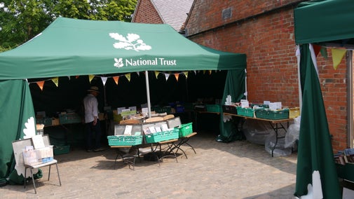 A view of one of the marquees at the bookfair at Baddesley Clinton, Warwickshire